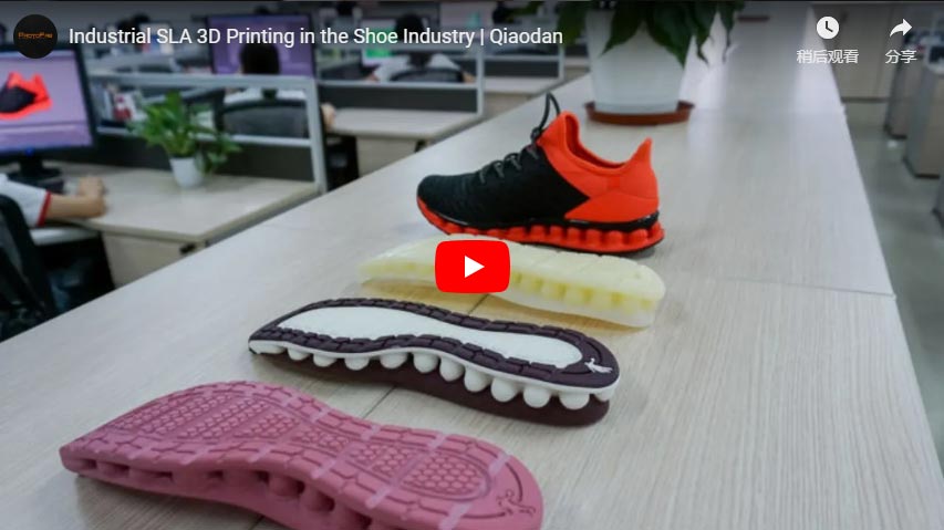 Stampa 3D SLA industriale nell'industria delle calzature